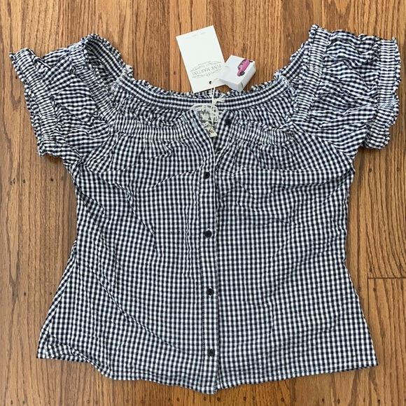 Pink Martini Tops - black/white gingham top